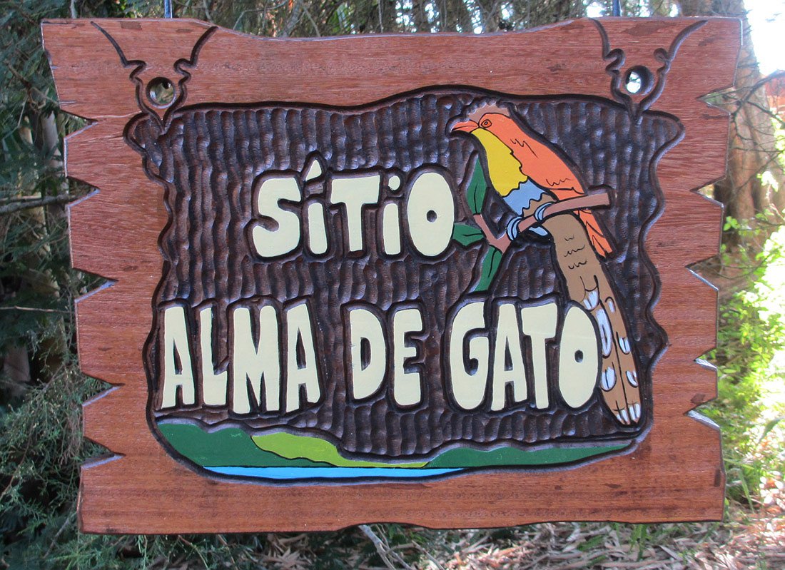 Placa Entalhada - Sítio Alma de Gato - Imagem 1