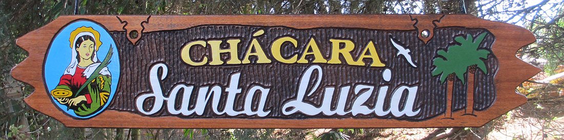 Placa Entalhada - Chácara Santa Luzia - Imagem 1