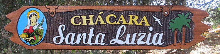 Placa Entalhada - Chácara Santa Luzia