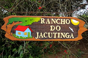 Placa Entalhada - Rancho do Jacutinga