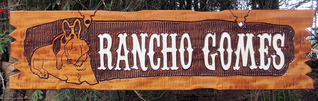 Placa Entalhada - Rancho Gomes - Imagem 1