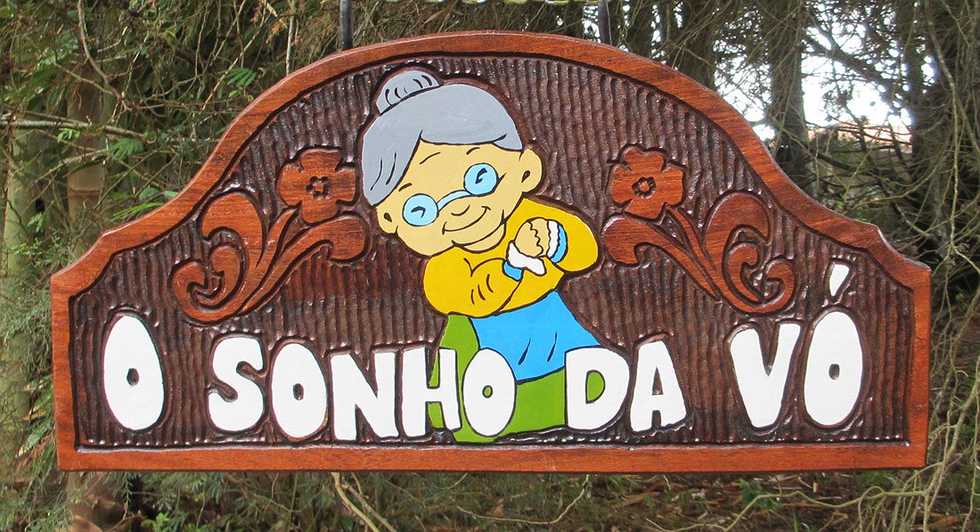 Placa Entalhada - O Sonho da Vó - Imagem 1