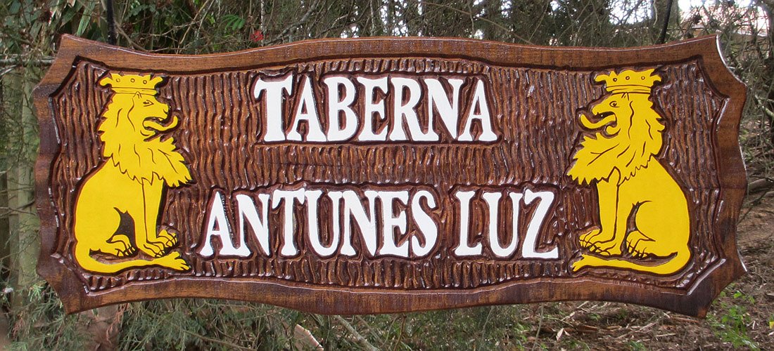 Placa Entalhada - Taberna Antunes Ruiz - Imagem 1