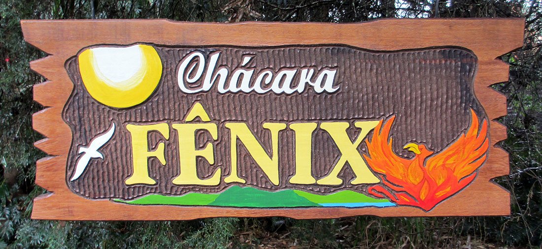 Placa Entalhada - Chácara Fênu=ix - Imagem 1