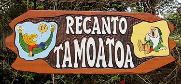 Placa Entalhada - Recanto Tamoatoa