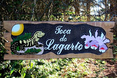 Placa Entalhada - Toca do Lagarto