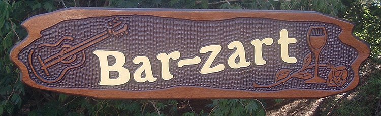 Placa Entalhada - Bar Zart