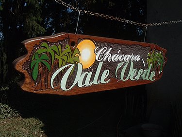 Placa Entalhada - Chácara Vale Verde
