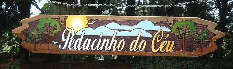 Placa Entalhada - Pedacinho do Céu