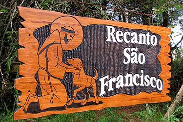 Placa Entalhada - Recanto São Francisco