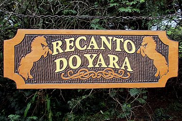 Placa Entalhada - Recanto do Yara