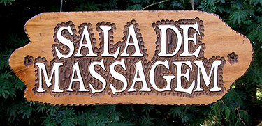 Placa Entalhada - Sala de Massagem