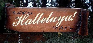 Placa Entalhada - Halleluya