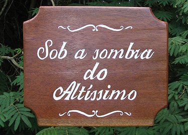 Placa Entalhada - Sob a Sombra do Altíssimo