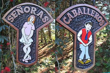 Placa Entalhada - Señoras y Caballeros