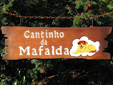 Placa Entalhada - Cantinho da Mafalda