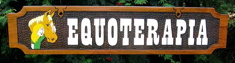 Placa Entalhada - Equoterapia