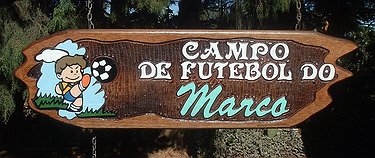 Placa Entalhada - Campo de Futebol do Marco