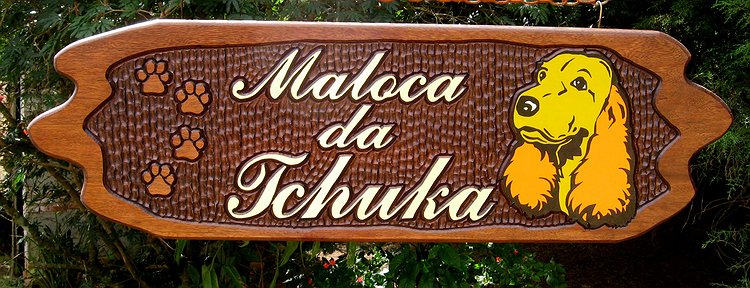 Placa Entalhada - Maloca da Tchuka