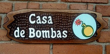 Placa Entalhada - Casa de Bombas