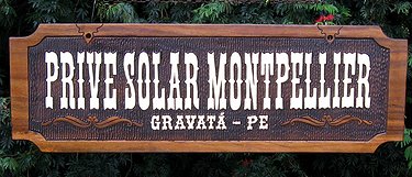 Placa Entalhada - Prive Solar Montpellier