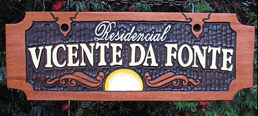 Placa Entalhada - Residencial Vicente da Fonte