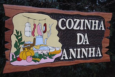 Placa Entalhada - Cozinha da Aninha