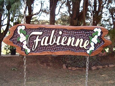 Placa Entalhada - Fabienne