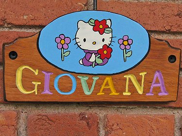 Placa Entalhada - Giovana