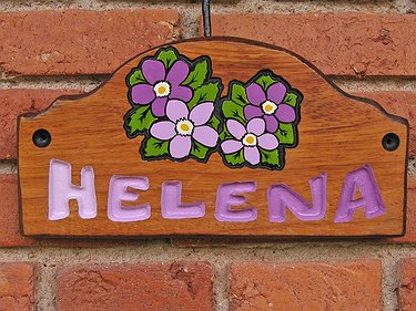 Placa Entalhada - Helena