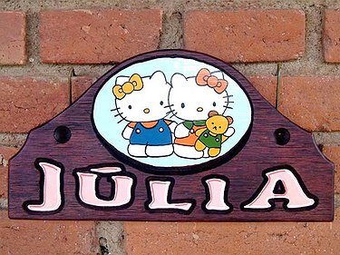 Placa Entalhada - Júlia