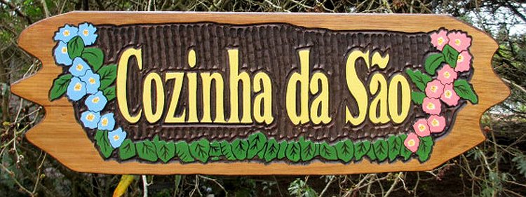 Placa Entalhada - Cozinha da São