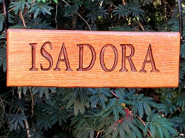 Placa Entalhada - Isadora