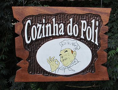 Placa Entalhada - Cozinha do Poli
