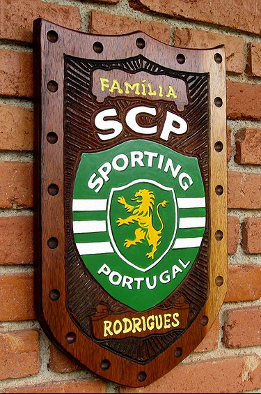 Placa Entalhada - Sporting