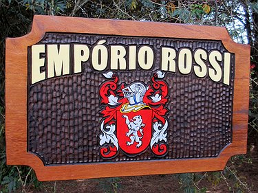 Placa Entalhada - Empório Rossi