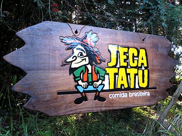 Placa Entalhada - Jeca Tatu Comida Brasileira