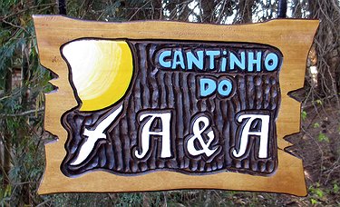 Placa Entalhada - Cantinho do A & A