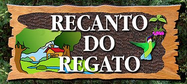 Placa Entalhada - Recanto do Regato