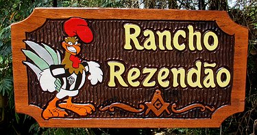 Placa Entalhada - Rancho Rezendão