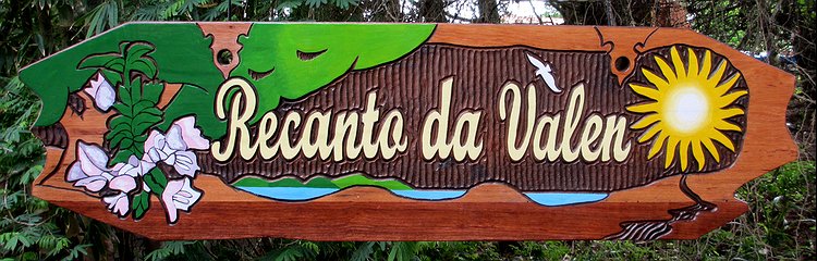 Placa Entalhada - Recanto da Valen