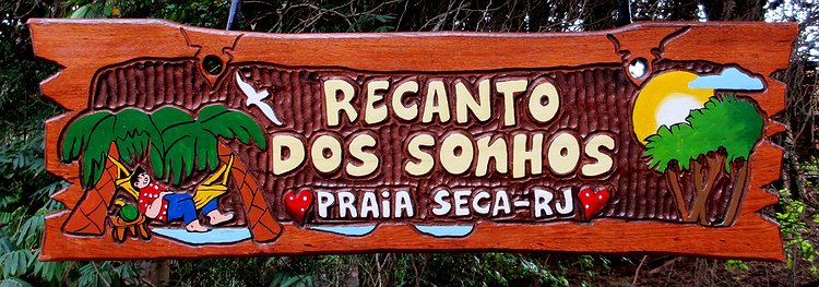 Placa Entalhada - Recanto dos Sonhos