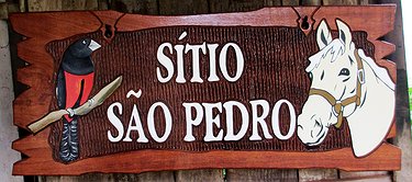 Placa Entalhada - Sítio São Pedro