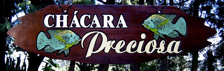 Placa Entalhada - Chácara Preciosa