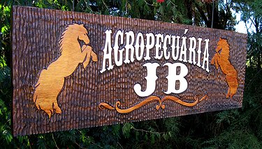 Placa Entalhada - Agropecuária JB