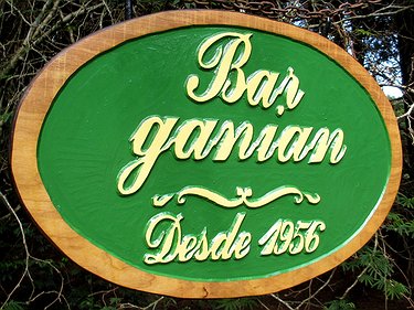 Placa Entalhada - Bar Ganian