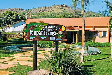 Placa Entalhada - Centro de Vivência Ambiental Itupararanga