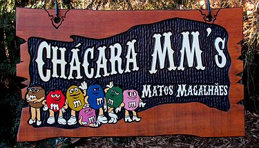 Placa Entalhada - Chácara MMs