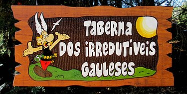 Placa Entalhada - Taberna dos Irredutíveis Gauleses