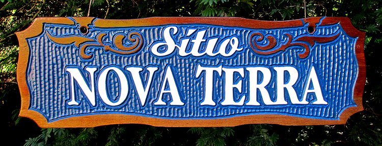 Placa Entalhada - Sítio Nova Terra
